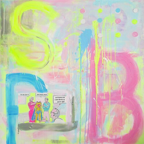 Second Identity (Pop Art painting) di Super Pop Boy, Pittura in vendita su Singulart