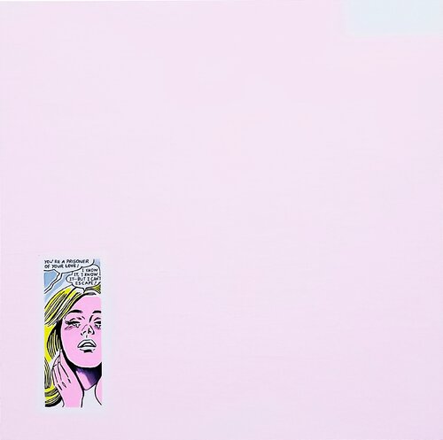 Prisoner of Love (Pink abstract Pop Art painting) de Super Pop Boy, Pintura a la venta en Singulart