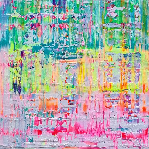 Monets Garten (abstraktes Gemälde) di Super Pop Boy, Pittura in vendita su Singulart