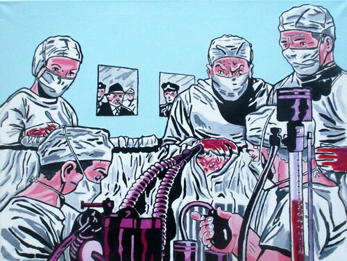 Der bedrohte Mörder / The Menaced Assassin di Super Pop Boy, Pittura in vendita su Singulart