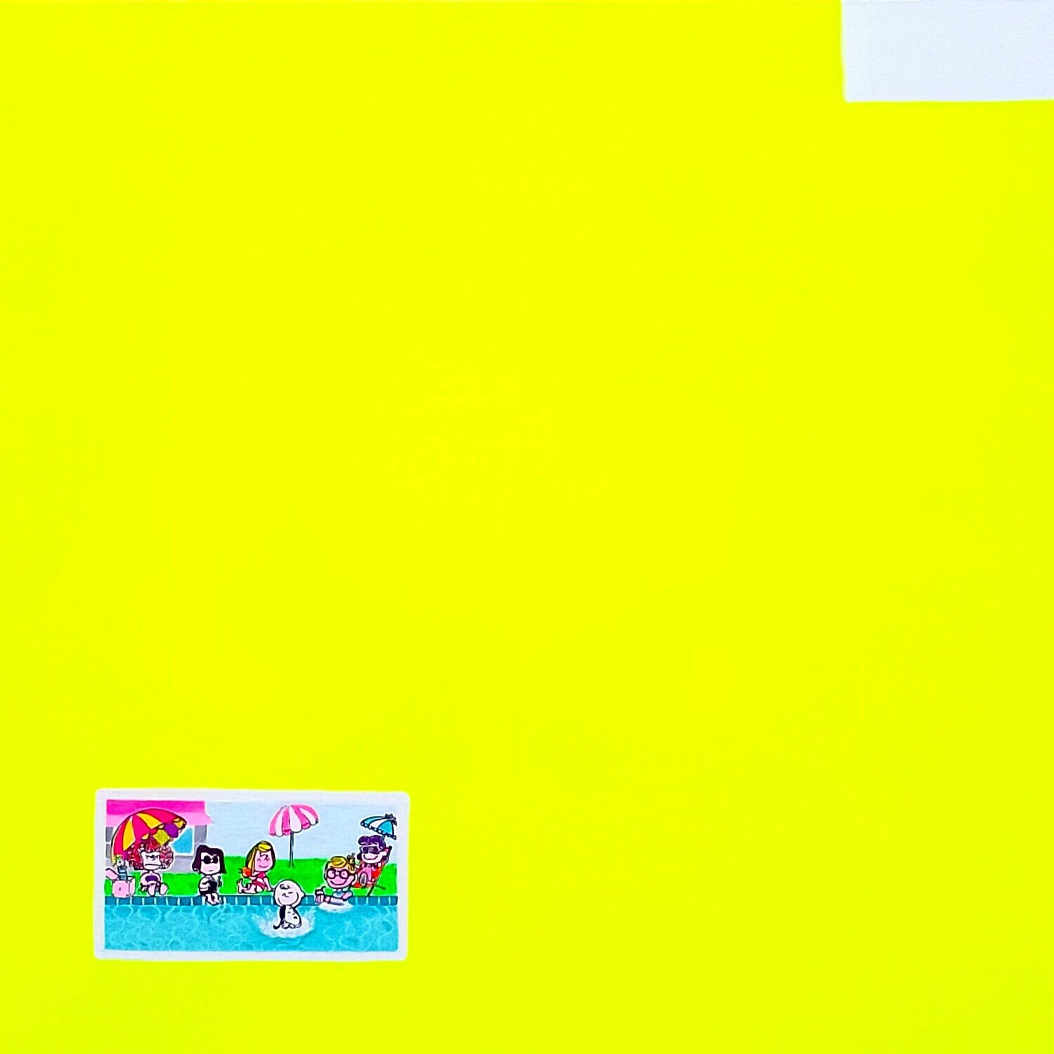 A Charlie Brown Splash (Yellow abstract Pop Art painting) Super Pop Boy Originalgemälde zu verkaufen