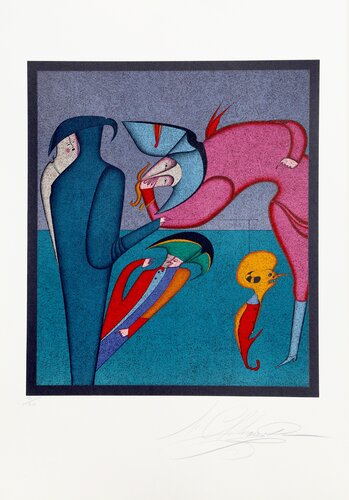 Whispers from Carnival of St. Petersburg Suite by Mihail Chemiakin, Print for Sale on Singulart