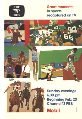 Great Moments in Sports Recaptured on TV von Ivan Chermayeff, Druck kaufen auf Singulart