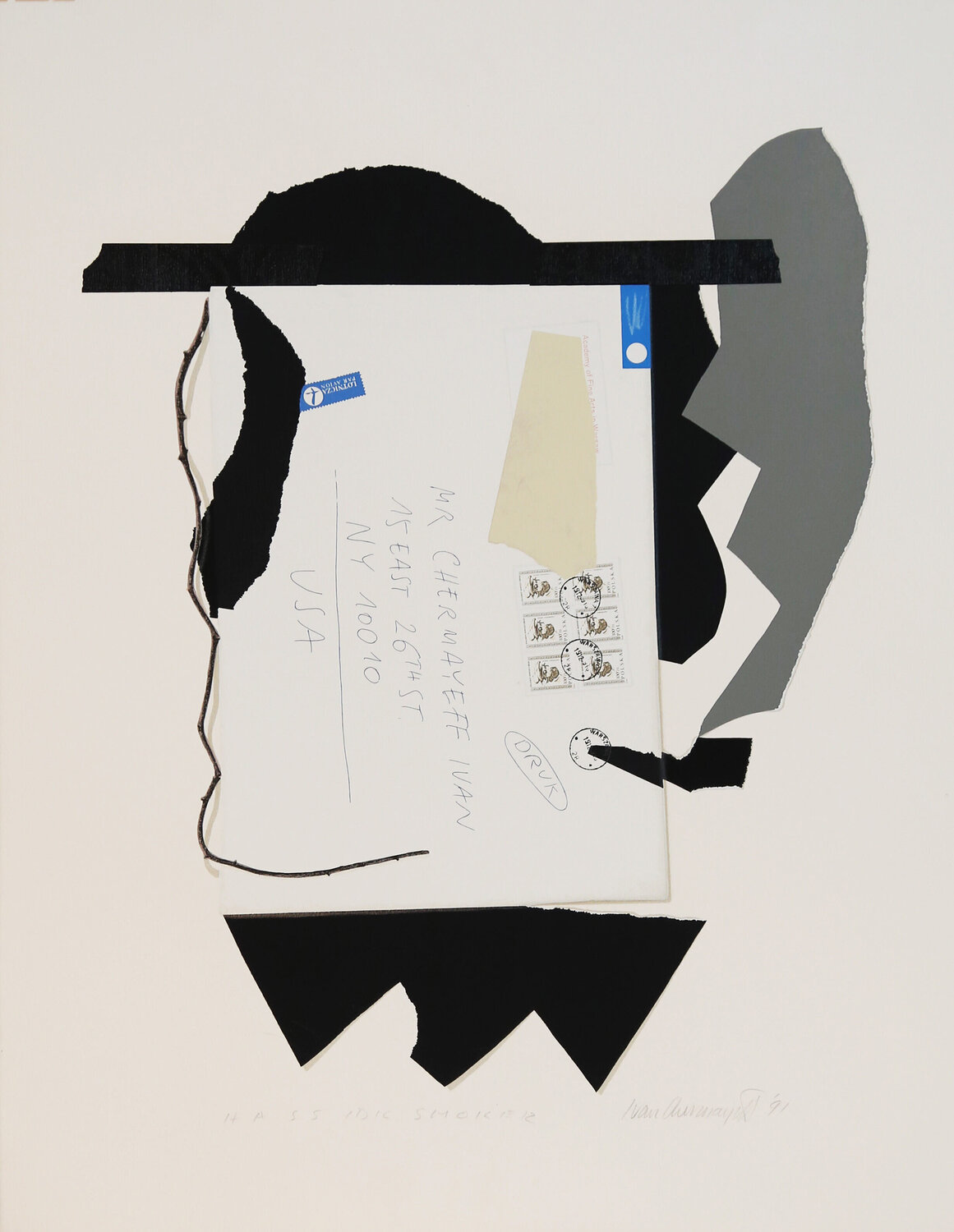 Hassidic Smoker Ivan Chermayeff Stampa in vendita