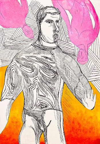 Sandro Chia (1946) - Elektra - Hand-colored etching and aquatint on paper - 1995 von Sandro Chia, Druck kaufen auf Singulart
