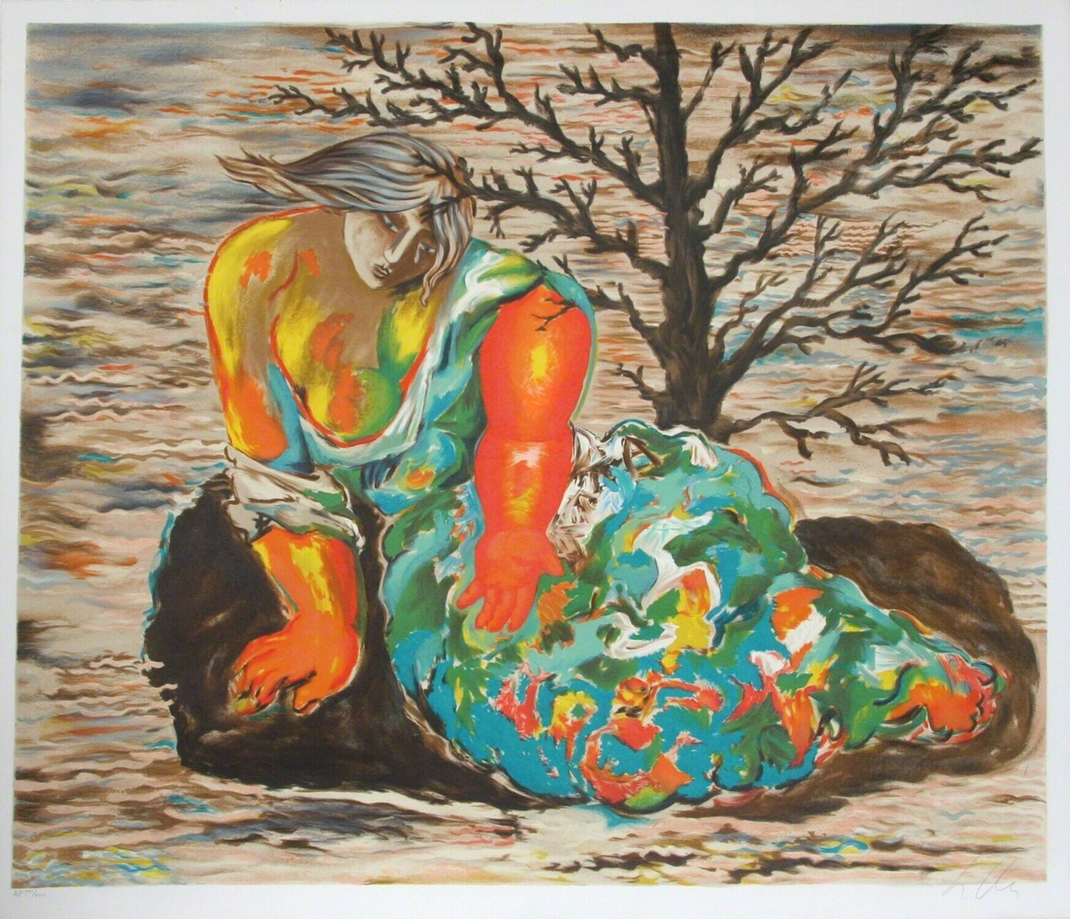 Seated Woman Sandro Chia Stampa in vendita
