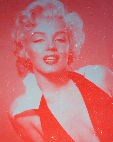 Marilyn Monroe-Neon Red by David Studwell, 인쇄 for Sale on Singulart