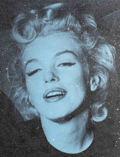 Marilyn Monroe-Cyan von David Studwell, Druck kaufen auf Singulart