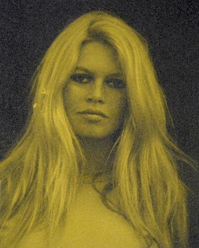 Brigitte Bardot-Yellow van David Studwell, Afdruk te koop op Singulart
