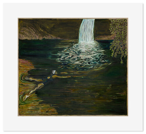 Swimmer and Waterfall von Billy Childish, Druck kaufen auf Singulart