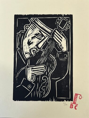 Man with Guitar par Billy Childish, Édition en vente sur Singulart