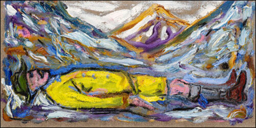 Artist Reclining - High Atlas Atlas Series von Billy Childish, Malerei kaufen auf Singulart