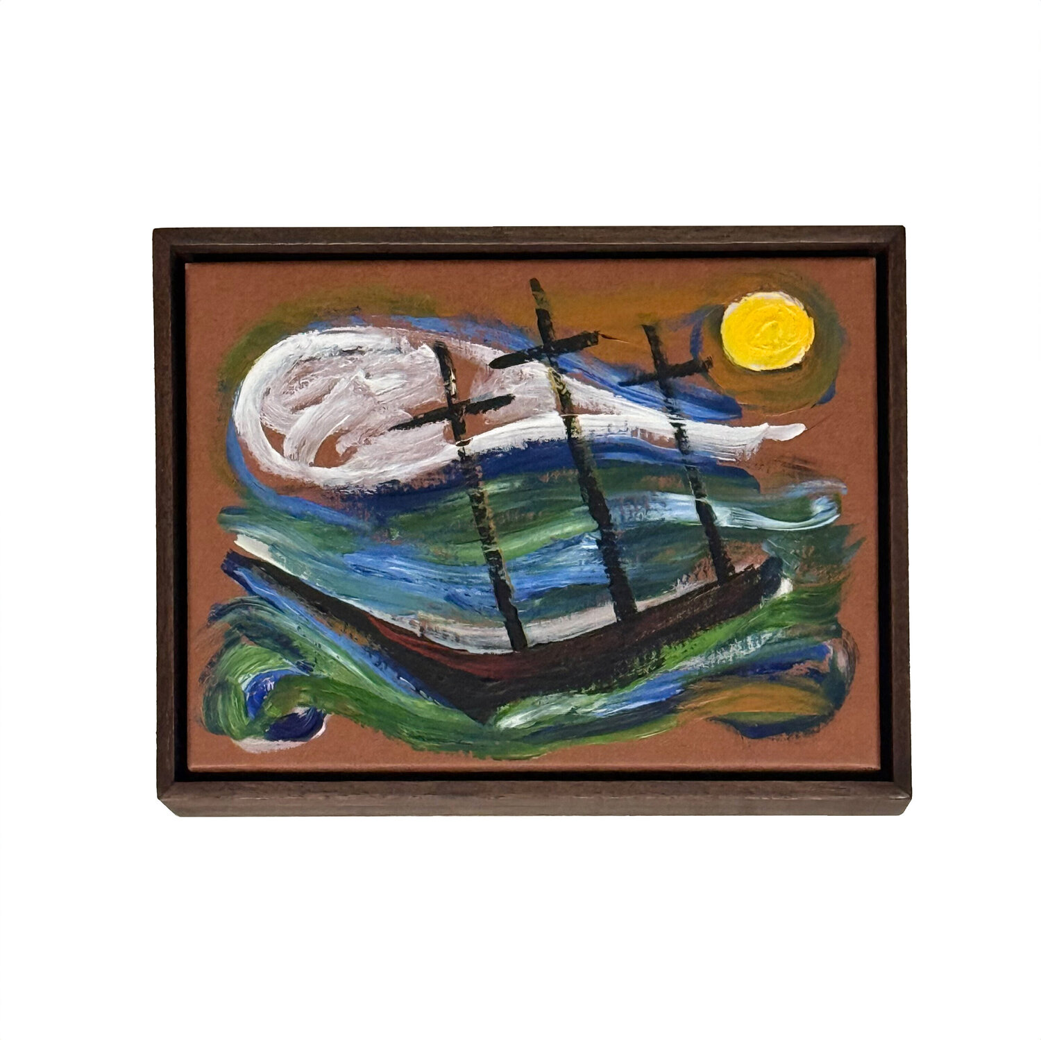 Untitled (Sailing Away) Billy Childish Dipinto originale in vendita