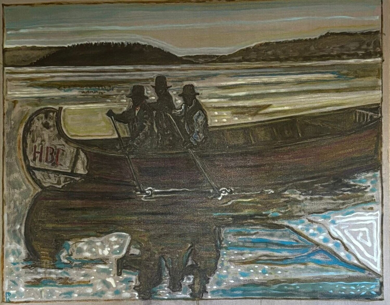 Hudson River Billy Childish Original painting for sale