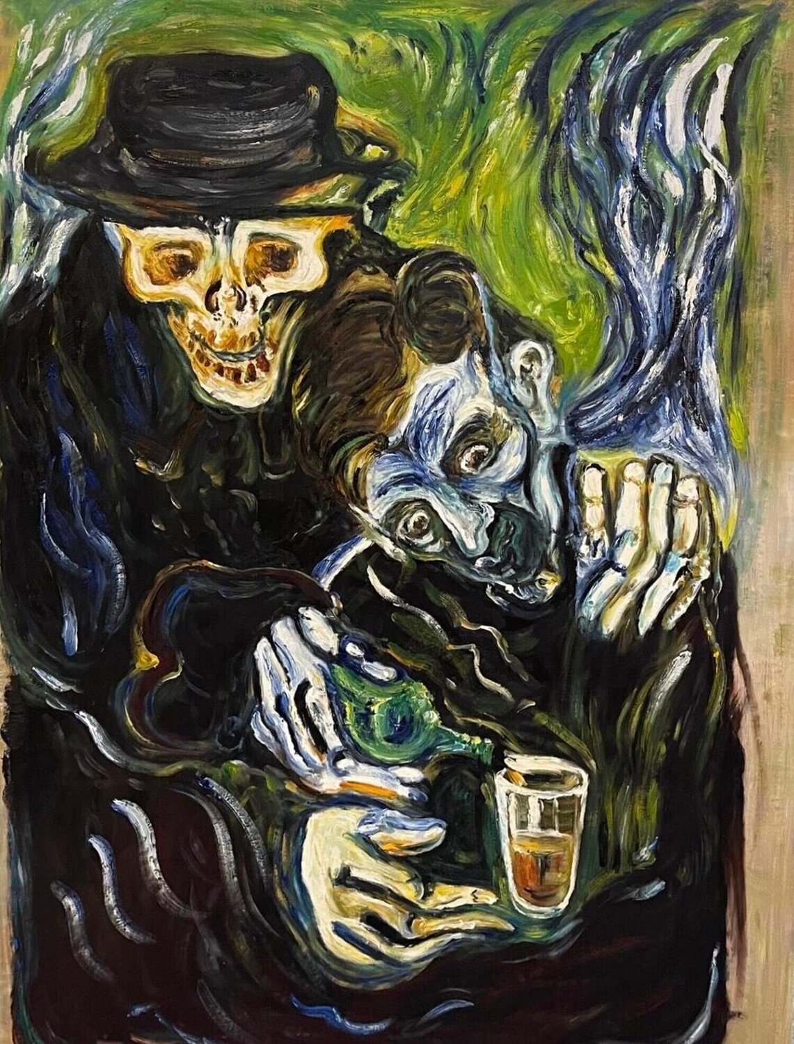 The Bitter Cup Billy Childish Original painting for sale