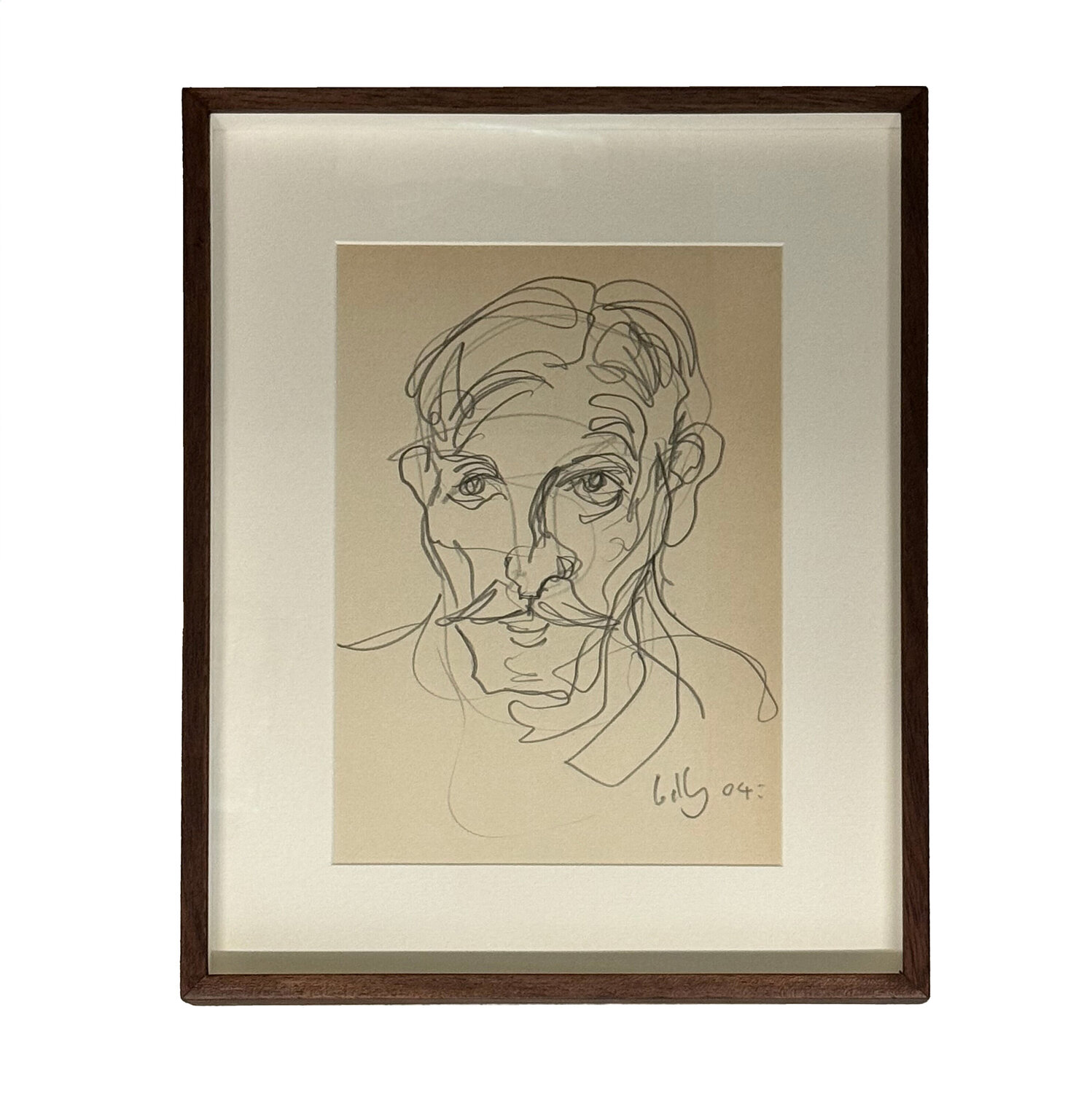 Self Portrait Billy Childish Work on Paper for sale