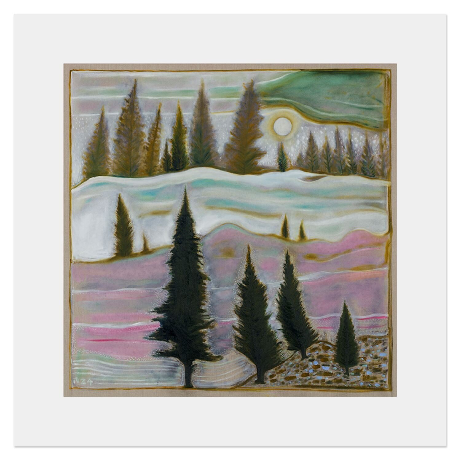 Mist and Snow Billy Childish Print for sale