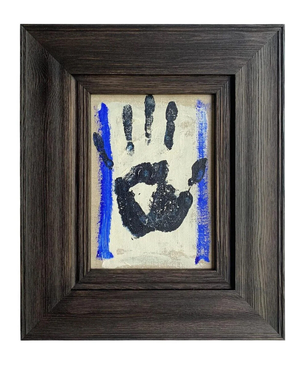 Self Portrait (blue hand) Billy Childish Original painting for sale