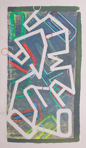 Constructions: Reflections of Plaster Letter Neon Tubing di Chryssa, Stampa in vendita su Singulart