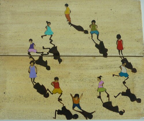 CHILDHOOD CIRCLE par Marcos Zrihen, Peinture en vente sur Singulart