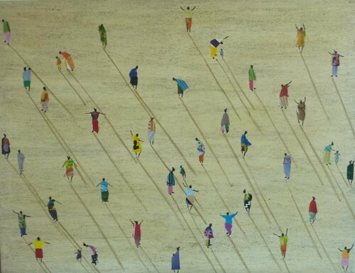 SOME  AFRICAN PEOPLE par Marcos Zrihen, Peinture en vente sur Singulart