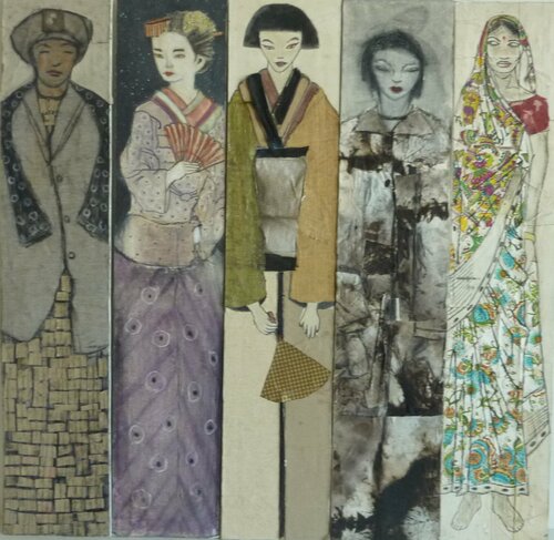 SOME  ASIAN PEOPLE par Marcos Zrihen, Peinture en vente sur Singulart