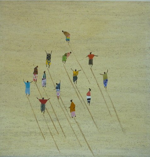 LET´S DANCE(AFRICAN RAVE) par Marcos Zrihen, Peinture en vente sur Singulart