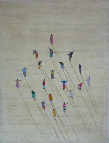 RAVE IN THE DESERT. van Marcos Zrihen, Schilderij te koop op Singulart