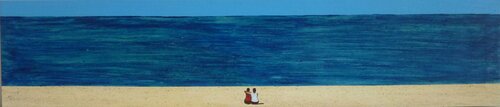 WE TWO ON THE BEACH. von Marcos Zrihen, Malerei kaufen auf Singulart