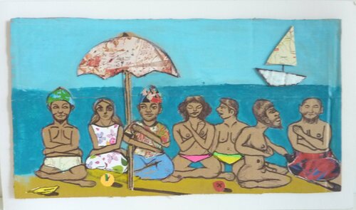 SOME PEOPLE ON THE BEACH 1 von Marcos Zrihen, Malerei kaufen auf Singulart