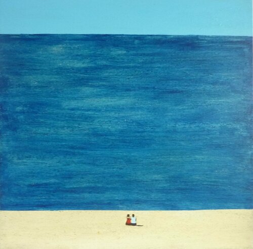 YOU AND ME  BY  THE BEACH. di Marcos Zrihen, Pittura in vendita su Singulart