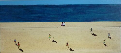 SUMMERTIME ON THE BEACH. von Marcos Zrihen, Malerei kaufen auf Singulart