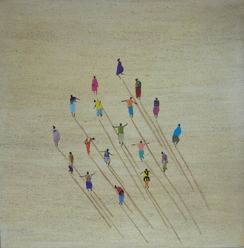 RAVE DANS LE  DÉSERT. von Marcos Zrihen, Malerei kaufen auf Singulart