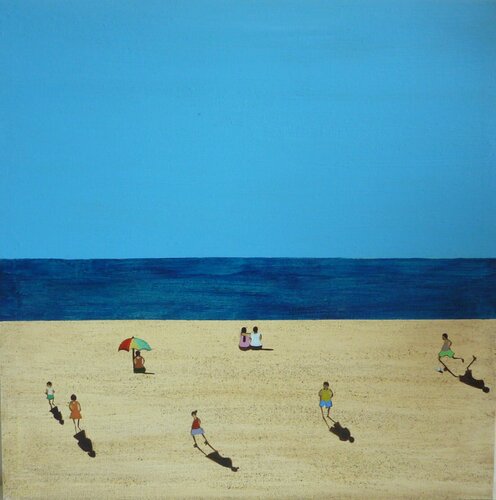 SUMMERTIME ON THE BEACH. von Marcos Zrihen, Malerei kaufen auf Singulart
