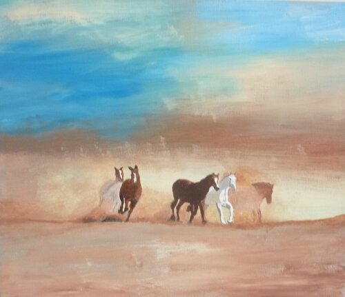 WILD HORSES by Marcos Zrihen, Painting for Sale on Singulart