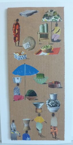 AFRICAN MARKET de Marcos Zrihen, Pintura a la venta en Singulart