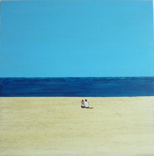 TOGETHER ON THE BEACH von Marcos Zrihen, Malerei kaufen auf Singulart