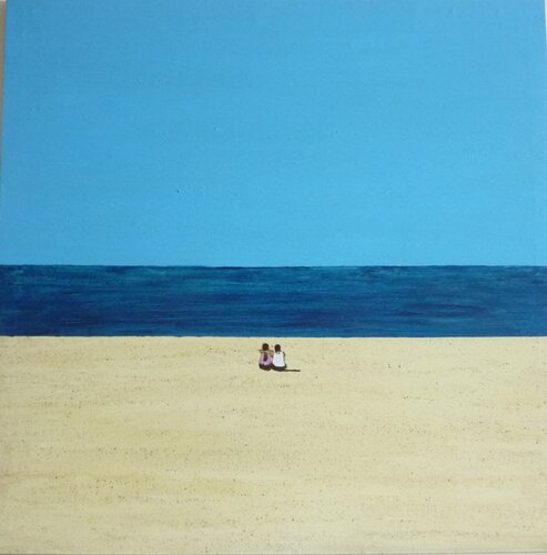 YOU AND ME ON THE BEACH von Marcos Zrihen, Malerei kaufen auf Singulart