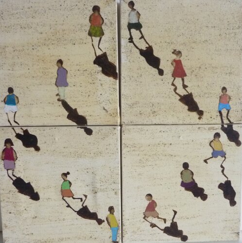 CUARTETO INFANTIL by Marcos Zrihen, Painting for Sale on Singulart