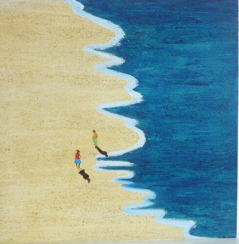 TU Y YO EN LA PLAYA von Marcos Zrihen, Malerei kaufen auf Singulart