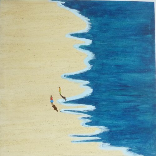 YOU AND ME BY THE BEACH. von Marcos Zrihen, Malerei kaufen auf Singulart