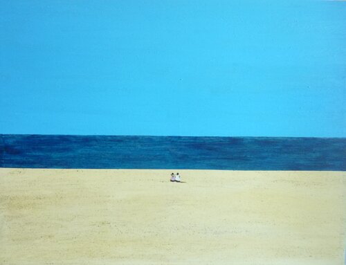 WE 2,ALONE IN THE BEACH von Marcos Zrihen, Malerei kaufen auf Singulart