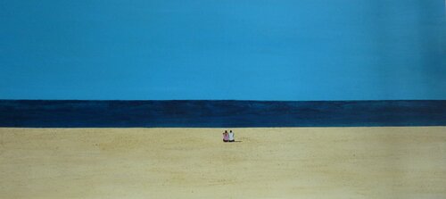 YOU AND ME BY THE BEACH von Marcos Zrihen, Malerei kaufen auf Singulart