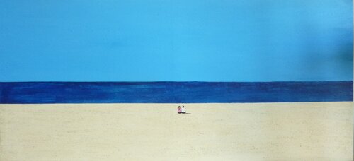 WE TWO,BY THE BEACH von Marcos Zrihen, Malerei kaufen auf Singulart