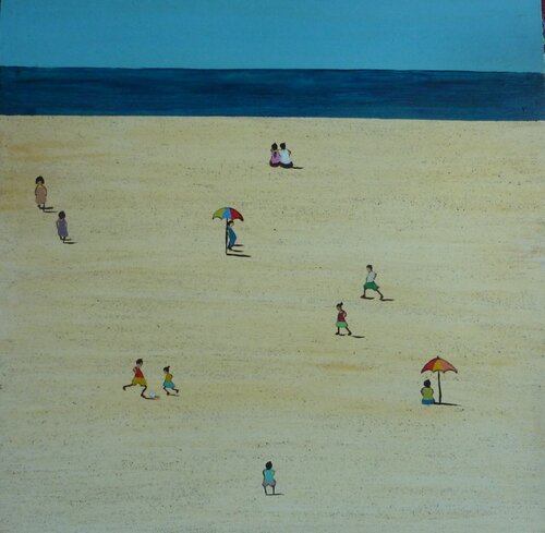 ON THE BEACH von Marcos Zrihen, Malerei kaufen auf Singulart