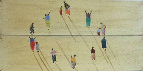 SENEGALAIS(DIPTYCH) by Marcos Zrihen, Painting for Sale on Singulart