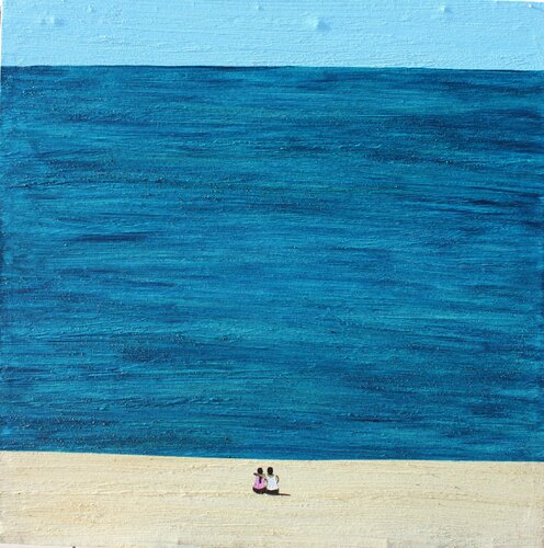 PAREJA JUNTO AL MAR di Marcos Zrihen, Pittura in vendita su Singulart