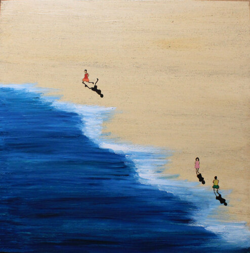 PEOPLE BY THE SEA par Marcos Zrihen, Peinture en vente sur Singulart