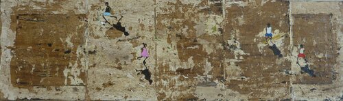 KIDS PLAYING ON THE TRASH by Marcos Zrihen, 油畫 for Sale on Singulart