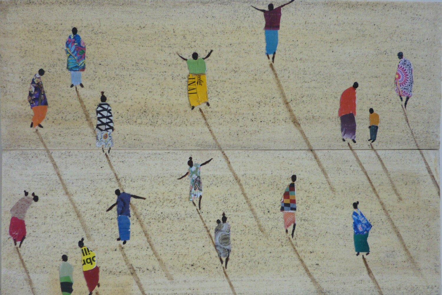 SÉNÉGALAIS DISPERS. Marcos Zrihen Originalgemälde zu verkaufen